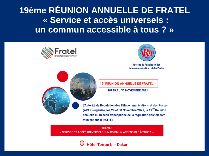 19ème RÉUNION ANNUELLE DE FRATEL / ARTP