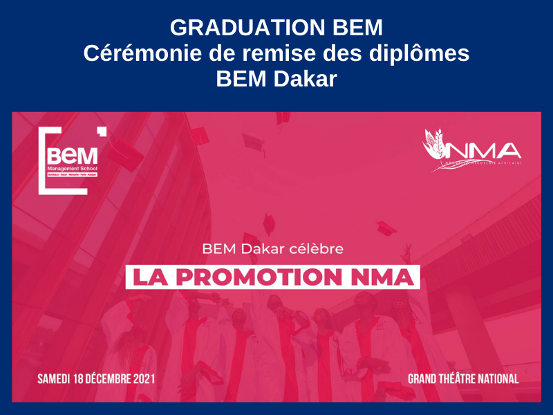 GRADUATION BEM – CÉRÉMONIE DE REMISE DES DIPLÔMES – BEM DAKAR